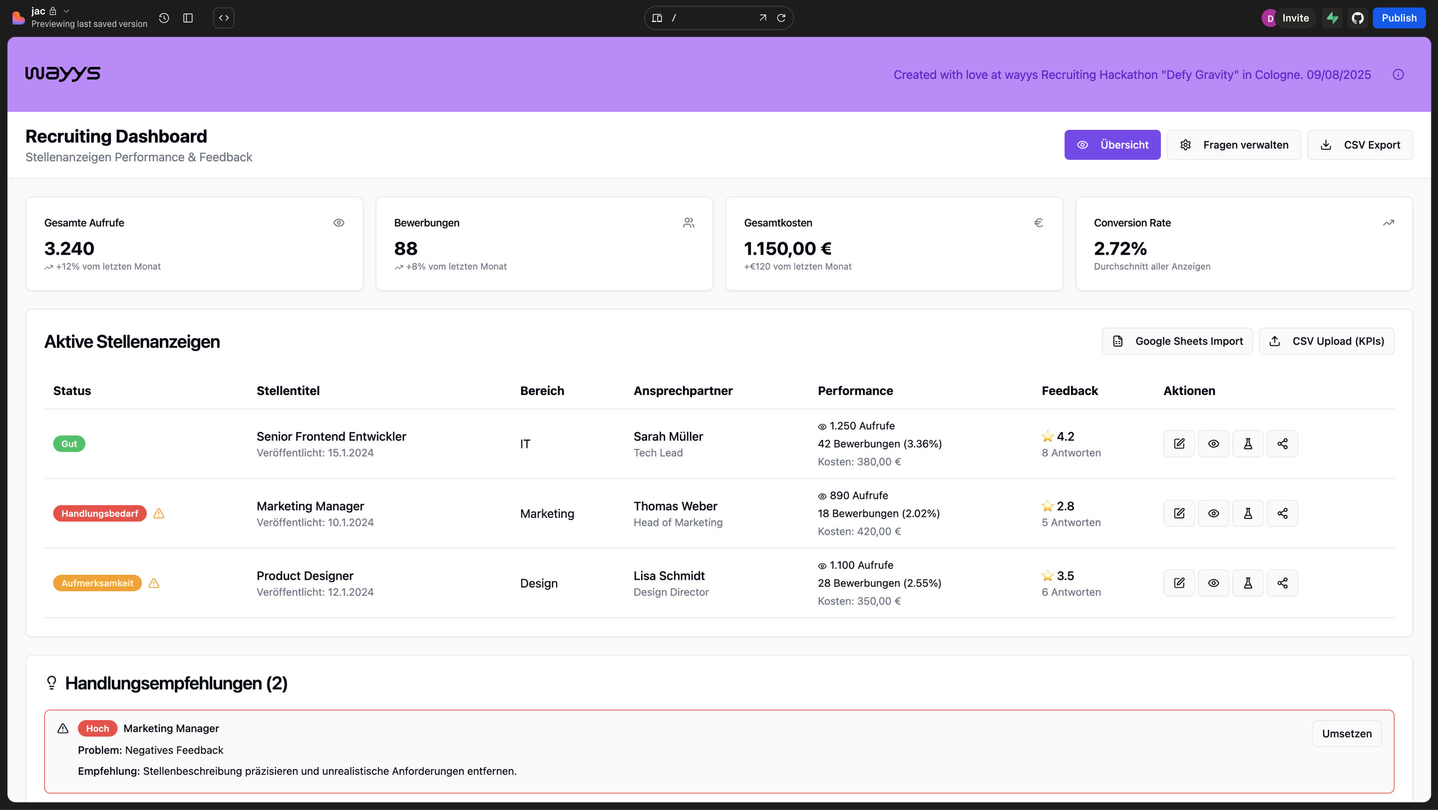 Job Ad Control